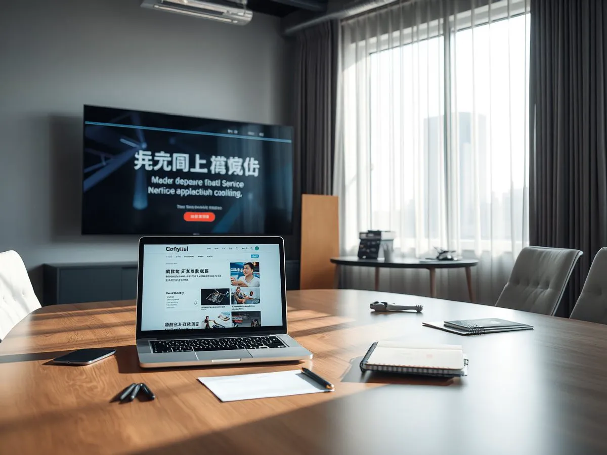消费品公司多语言网站项目展示，屏幕显示中英文双语网站界面